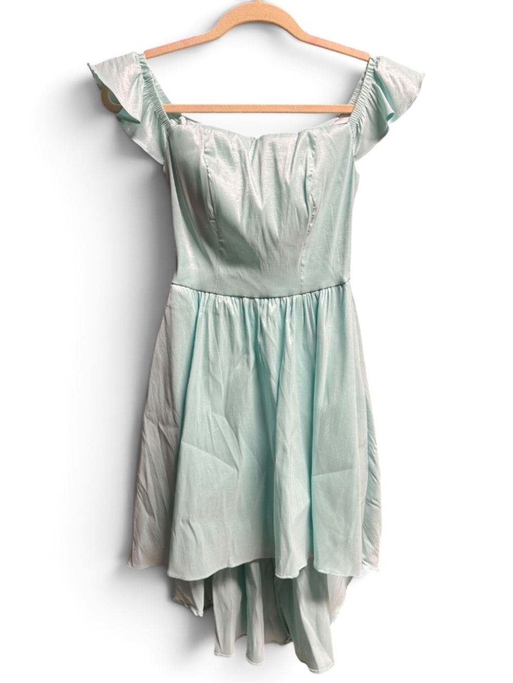 B Darlin NWT Seafoam High Low Dress Juniors 1/2 Homecoming Party